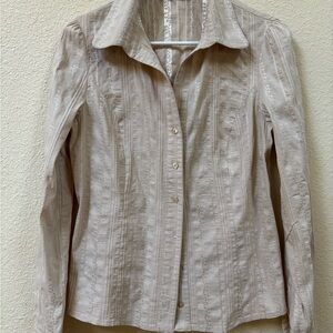 Vintage Carol Paris  stretchable fitted top, slim fit women's blouse, size 40(M)